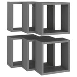 NNEVL Wall Cube Shelves 6 pcs Grey 30x15x30 cm