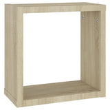 NNEVL Wall Cube Shelves 2 pcs Sonoma Oak 30x15x30 cm