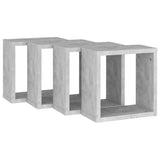 NNEVL Wall Cube Shelves 4 pcs Concrete Grey 30x15x30 cm