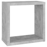 NNEVL Wall Cube Shelves 4 pcs Concrete Grey 30x15x30 cm