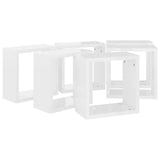 NNEVL Wall Cube Shelves 6 pcs High Gloss White 30x15x30 cm