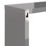 NNEVL Wall Cube Shelves 4 pcs High Gloss Grey 30x15x30 cm