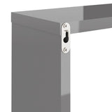 NNEVL Wall Cube Shelves 6 pcs High Gloss Grey 30x15x30 cm