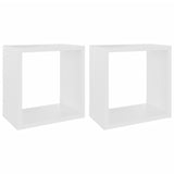 NNEVL Wall Cube Shelves 2 pcs White 26x15x26 cm