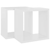 NNEVL Wall Cube Shelves 2 pcs White 26x15x26 cm