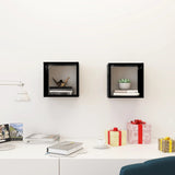 NNEVL Wall Cube Shelves 2 pcs Black 26x15x26 cm