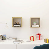 NNEVL Wall Cube Shelves 2 pcs Sonoma Oak 26x15x26 cm