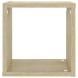 NNEVL Wall Cube Shelves 2 pcs Sonoma Oak 26x15x26 cm