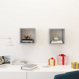 NNEVL Wall Cube Shelves 2 pcs Concrete Grey 26x15x26 cm