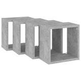 NNEVL Wall Cube Shelves 4 pcs Concrete Grey 26x15x26 cm