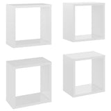 NNEVL Wall Cube Shelves 4 pcs High Gloss White 26x15x26 cm
