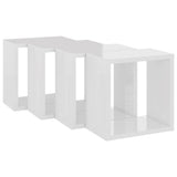 NNEVL Wall Cube Shelves 4 pcs High Gloss White 26x15x26 cm