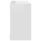 NNEVL Wall Cube Shelves 4 pcs High Gloss White 26x15x26 cm