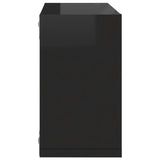 NNEVL Wall Cube Shelves 6 pcs High Gloss Black 26x15x26 cm