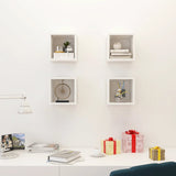 NNEVL Wall Cube Shelves 4 pcs White 22x15x22 cm