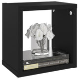 NNEVL Wall Cube Shelves 4 pcs Black 22x15x22 cm