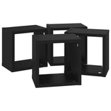 NNEVL Wall Cube Shelves 4 pcs Black 22x15x22 cm
