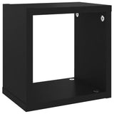 NNEVL Wall Cube Shelves 4 pcs Black 22x15x22 cm
