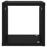 NNEVL Wall Cube Shelves 4 pcs Black 22x15x22 cm