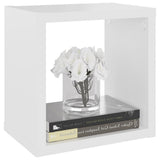 NNEVL Wall Cube Shelves 4 pcs White and Sonoma Oak 22x15x22 cm