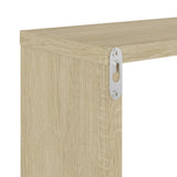 NNEVL Wall Cube Shelves 4 pcs White and Sonoma Oak 22x15x22 cm