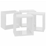 NNEVL Wall Cube Shelves 4 pcs High Gloss White 22x15x22 cm