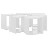 NNEVL Wall Cube Shelves 6 pcs High Gloss White 22x15x22 cm
