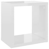 NNEVL Wall Cube Shelves 6 pcs High Gloss White 22x15x22 cm