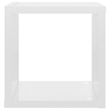 NNEVL Wall Cube Shelves 6 pcs High Gloss White 22x15x22 cm