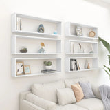 NNEVL Wall Cube Shelves 6 pcs White 100x15x30 cm Chipboard