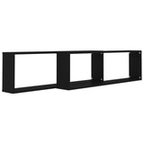 NNEVL Wall Cube Shelves 2 pcs Black 100x15x30 cm Chipboard