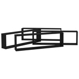 NNEVL Wall Cube Shelves 4 pcs Black 100x15x30 cm Chipboard