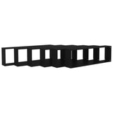 NNEVL Wall Cube Shelves 6 pcs Black 100x15x30 cm Chipboard