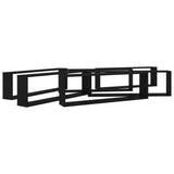 NNEVL Wall Cube Shelves 6 pcs Black 100x15x30 cm Chipboard