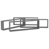 NNEVL Wall Cube Shelves 4 pcs Grey 100x15x30 cm Chipboard