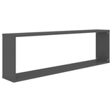 NNEVL Wall Cube Shelves 4 pcs Grey 100x15x30 cm Chipboard