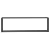 NNEVL Wall Cube Shelves 4 pcs Grey 100x15x30 cm Chipboard