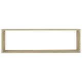 NNEVL Wall Cube Shelves 2 pcs Sonoma Oak 100x15x30 cm Chipboard