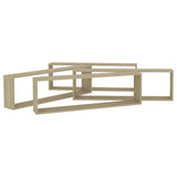 NNEVL Wall Cube Shelves 4 pcs Sonoma Oak 100x15x30 cm Chipboard