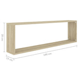NNEVL Wall Cube Shelves 4 pcs Sonoma Oak 100x15x30 cm Chipboard