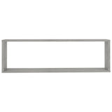 NNEVL Wall Cube Shelves 2 pcs Concrete Grey 100x15x30 cm Chipboard