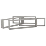 NNEVL Wall Cube Shelves 4 pcs Concrete Grey 100x15x30 cm Chipboard