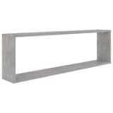 NNEVL Wall Cube Shelves 4 pcs Concrete Grey 100x15x30 cm Chipboard