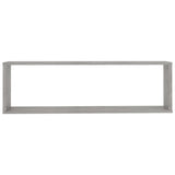 NNEVL Wall Cube Shelves 4 pcs Concrete Grey 100x15x30 cm Chipboard