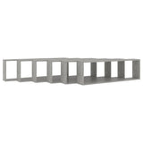 NNEVL Wall Cube Shelves 6 pcs Concrete Grey 100x15x30 cm Chipboard