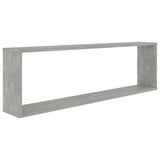 NNEVL Wall Cube Shelves 6 pcs Concrete Grey 100x15x30 cm Chipboard