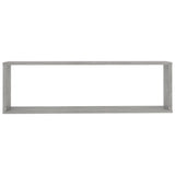 NNEVL Wall Cube Shelves 6 pcs Concrete Grey 100x15x30 cm Chipboard