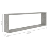 NNEVL Wall Cube Shelves 6 pcs Concrete Grey 100x15x30 cm Chipboard