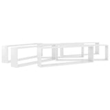 NNEVL Wall Cube Shelves 6 pcs High Gloss White 100x15x30 cm Chipboard