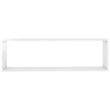 NNEVL Wall Cube Shelves 6 pcs High Gloss White 100x15x30 cm Chipboard